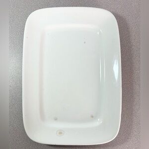 Antique J.&G. Meakin Rectangular White Ironstone Platter England 1800s vintage